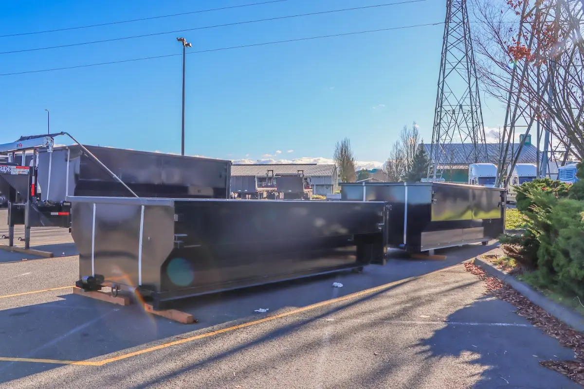 Roll-off dumpster ready for waste disposal at job site for Estate Cleanout Dumpster Rental in Greenacres